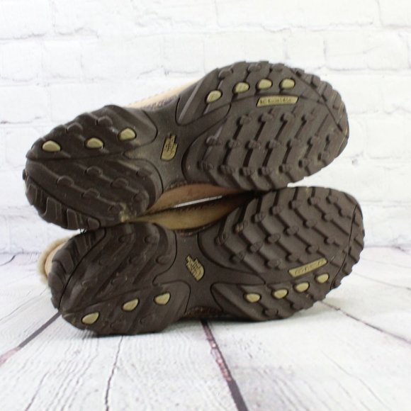 The North Face Tan Suede Side Zip Primaloft WP Winter Snow Boots Size 7 - Picture 9 of 9